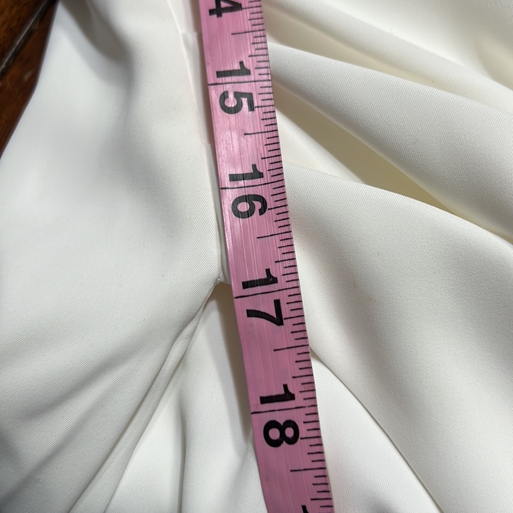Lulu's White One Shoulder Side Pleated Side Slit Dress Sz S NWT - Picture 11 of 12